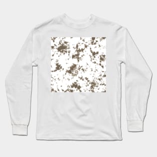 Brown bark and white cow texture - Tie-Dye Shibori Texture Long Sleeve T-Shirt